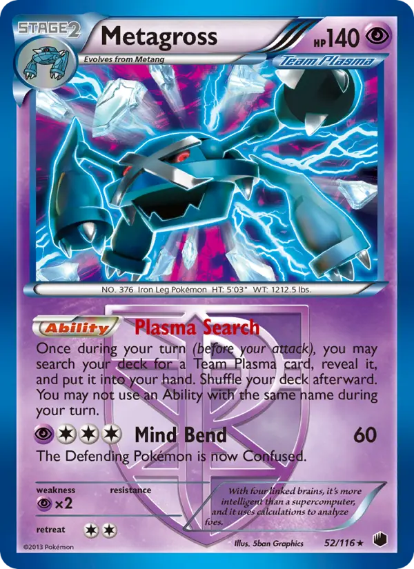 Metagross 52 Plasma Freeze Pokesingles