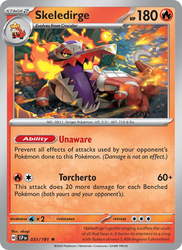Skeledirge 31 Surging Sparks Pokesingles
