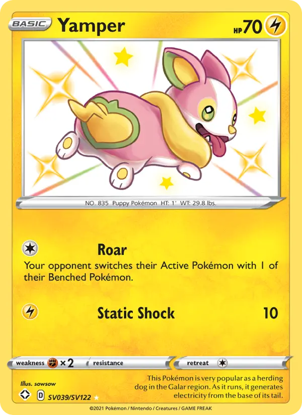 Yamper SV039 Shining Fates Pokesingles