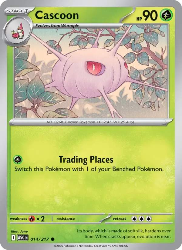 Cascoon 14 Ascended Heroes Pokesingles