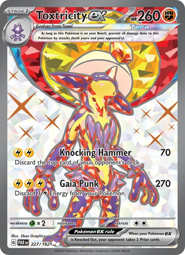 Toxtricity ex 227 Paradox Rift Pokesingles