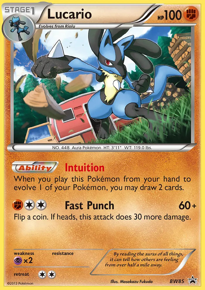 Lucario BW85 BW Black Star Promos Pokesingles