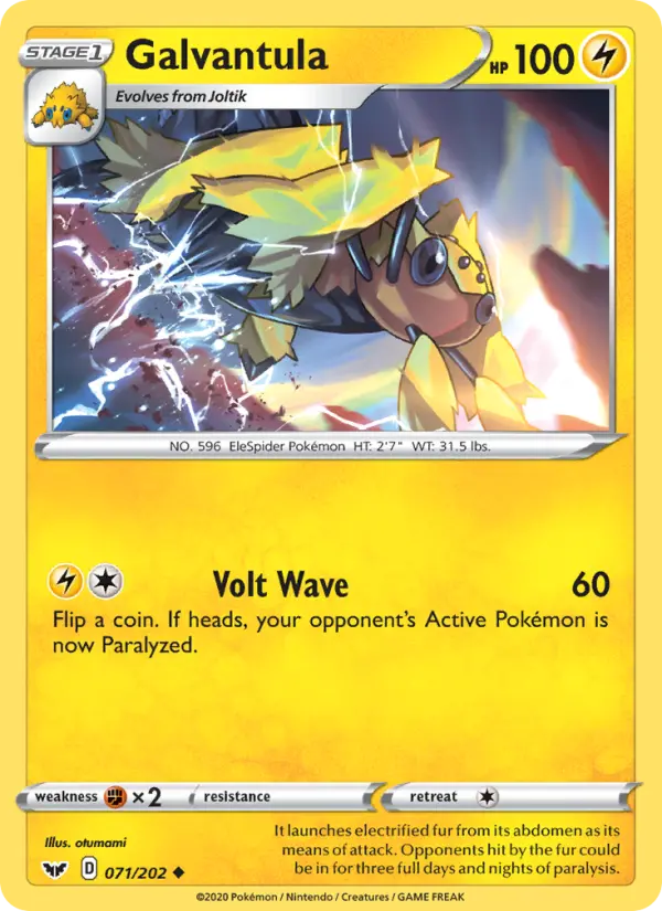 Galvantula 71 Sword & Shield Pokesingles