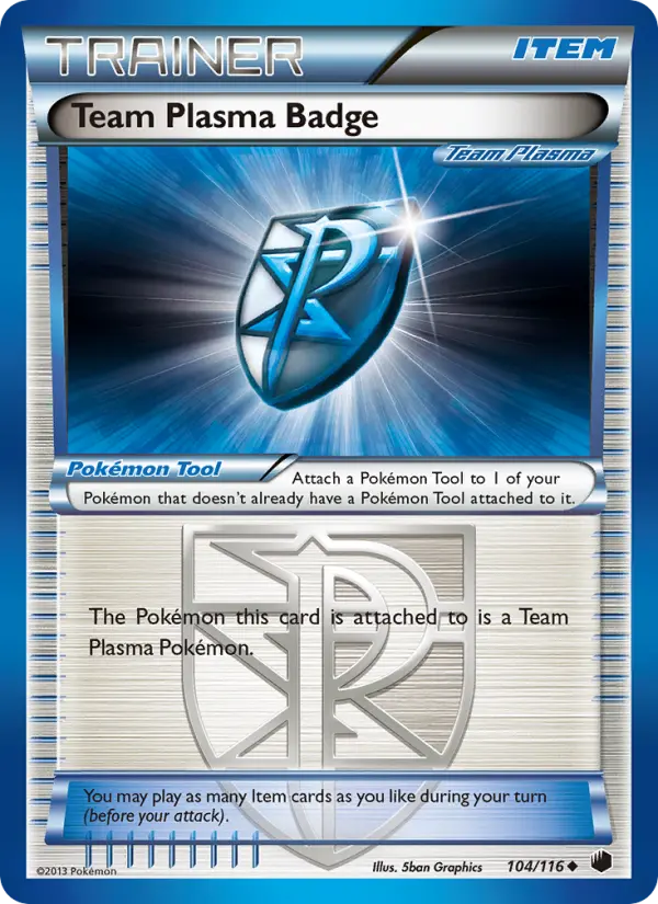 Team Plasma Badge 104 Plasma Freeze Pokesingles