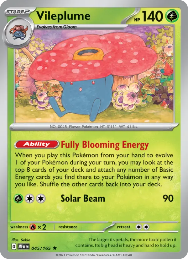 Vileplume 45 151 Pokesingles