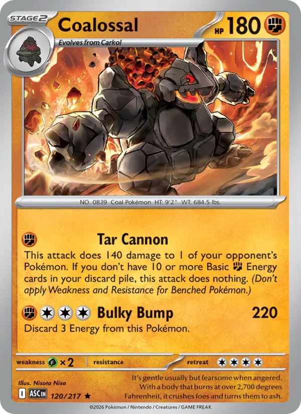 Coalossal 120 Ascended Heroes Pokesingles
