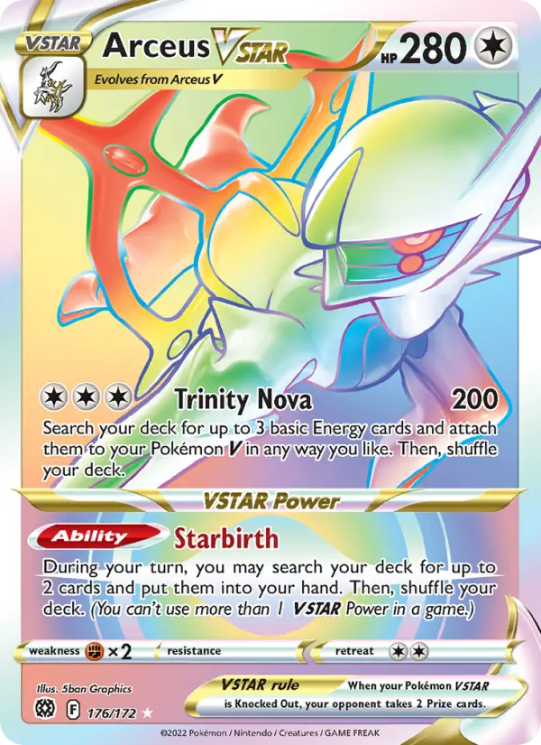 Arceus VSTAR 176 Brilliant Stars Pokesingles