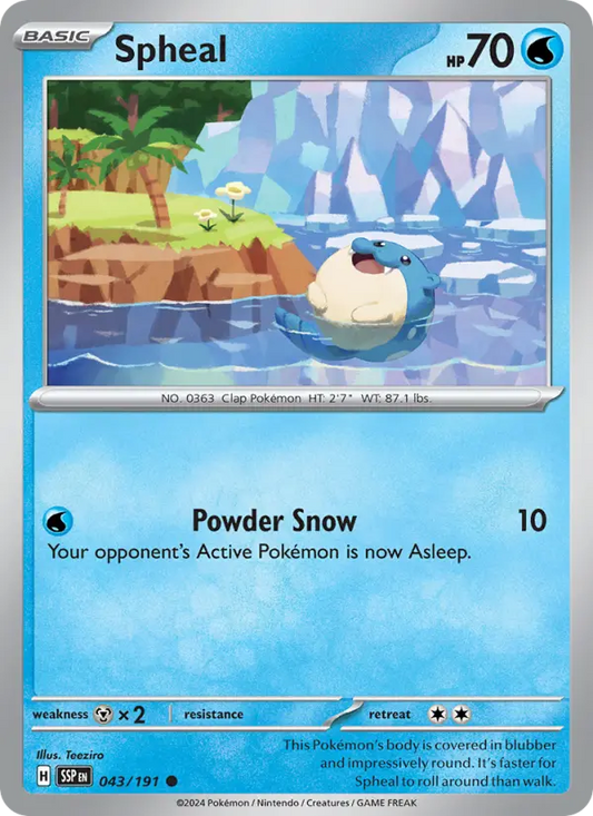 Spheal 43 Surging Sparks Pokesingles