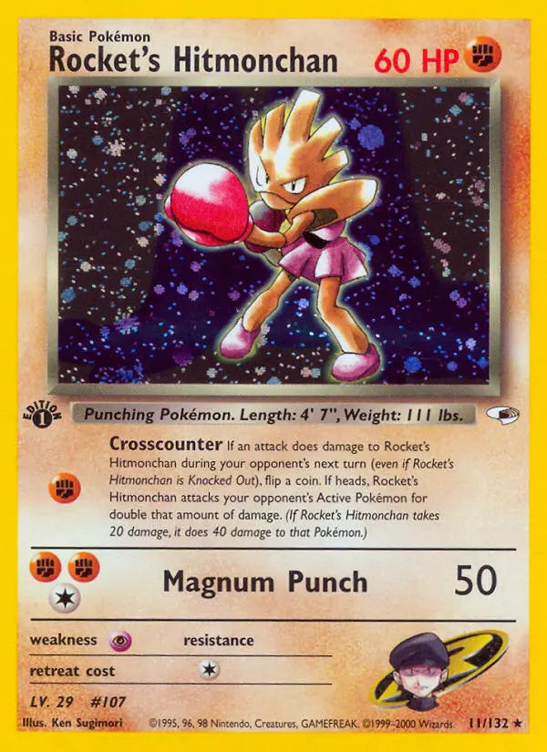 Rocket's Hitmonchan 11 Gym Heroes Pokesingles