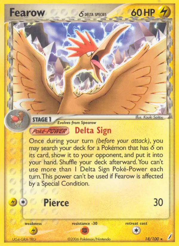 Fearow δ 18 Crystal Guardians Pokesingles
