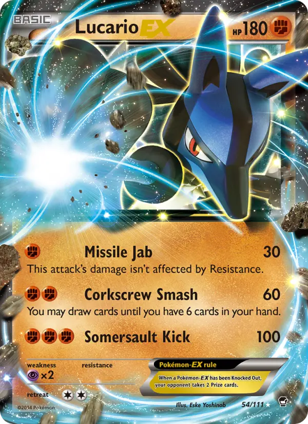Lucario EX 54 Furious Fists Pokesingles