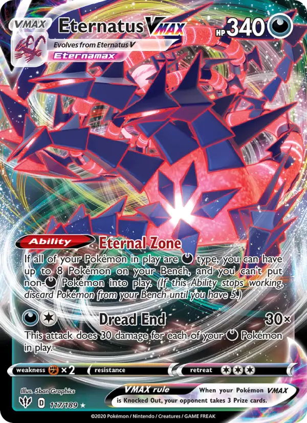 Eternatus VMAX 117 Darkness Ablaze Pokesingles