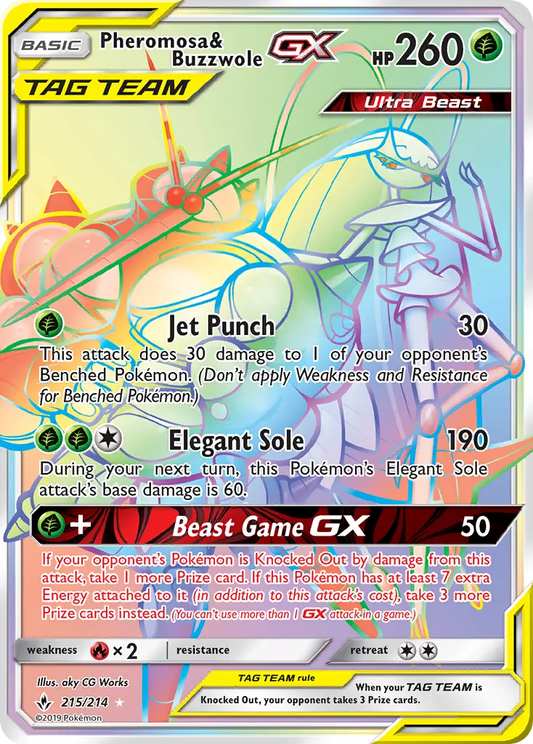 Pheromosa & Buzzwole GX 215 Unbroken Bonds Pokesingles