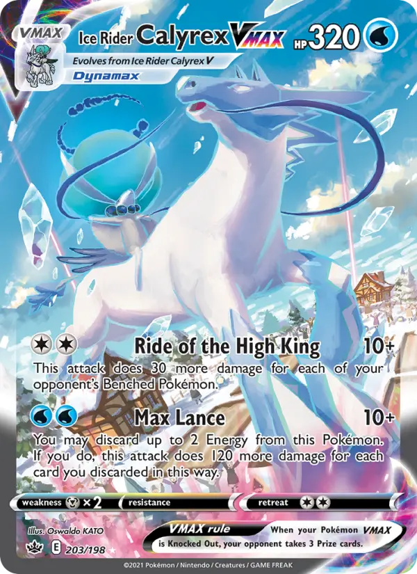 Ice Rider Calyrex VMAX 203 Chilling Reign Pokesingles
