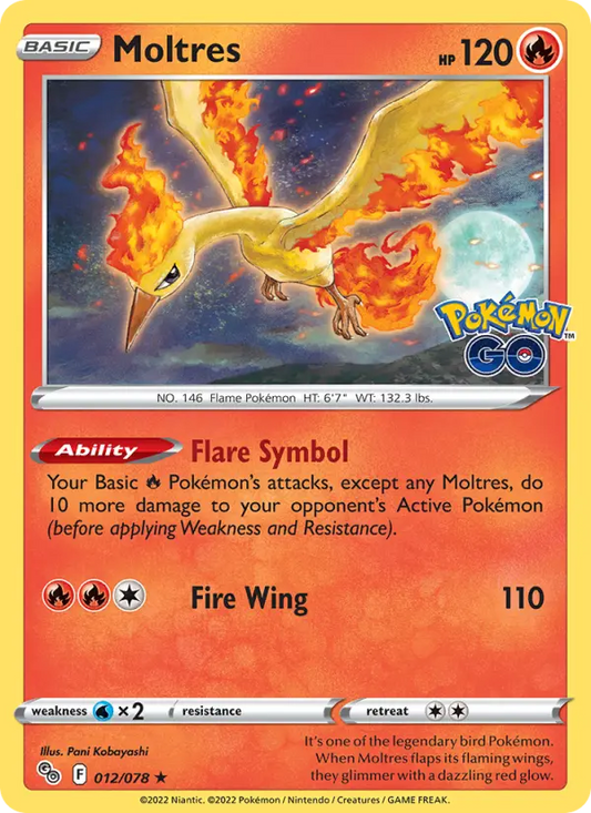 Moltres 12 Pokémon GO Pokesingles
