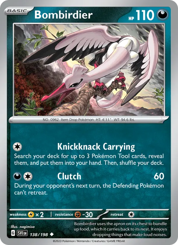 Bombirdier 138 Scarlet & Violet Pokesingles