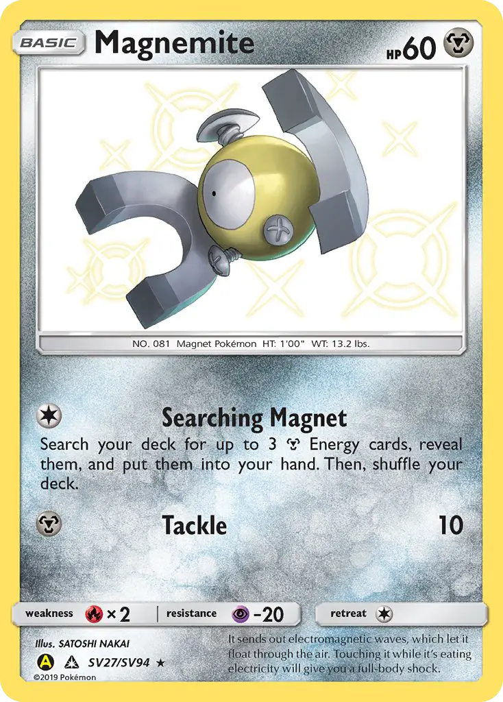 Magnemite SV27 Hidden Fates Shiny Vault Pokesingles