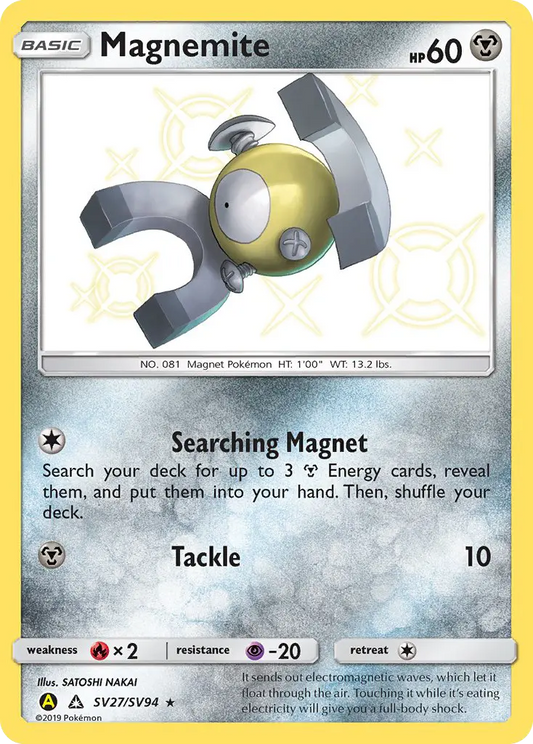 Magnemite SV27 Hidden Fates Shiny Vault Pokesingles