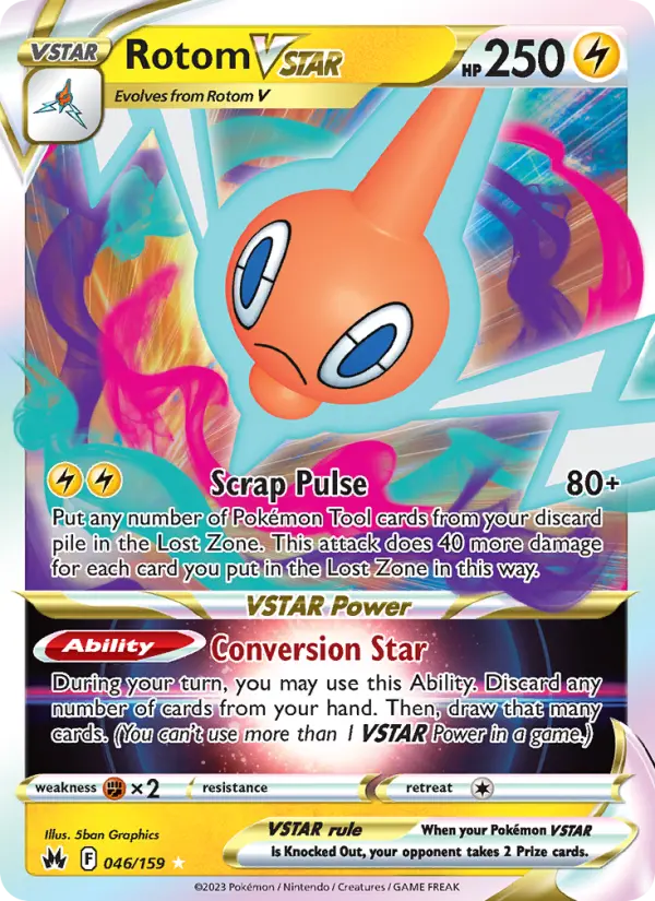 Rotom VSTAR 46 Crown Zenith Pokesingles