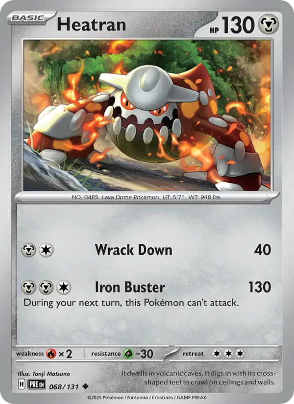Heatran 68 Prismatic Evolutions Pokesingles