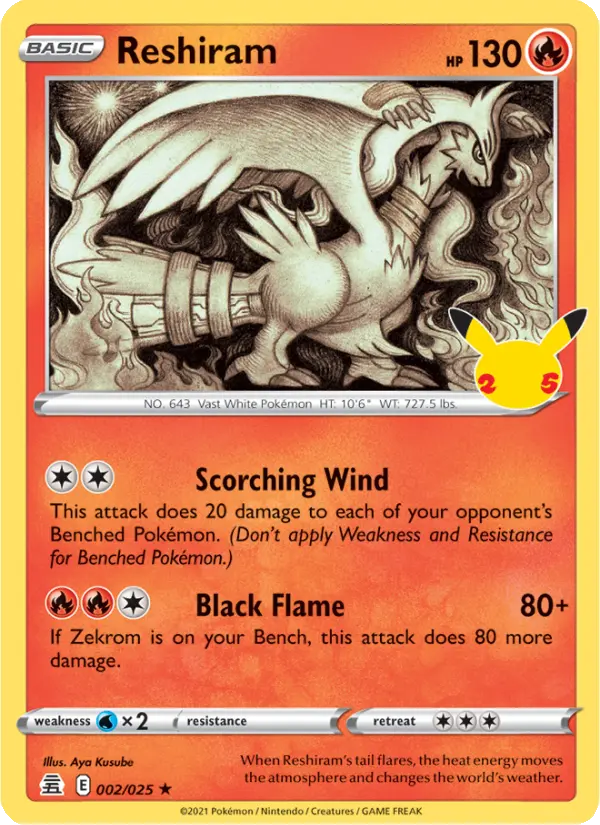 Reshiram 2 Celebrations Pokesingles
