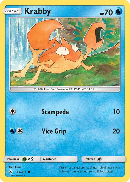 Krabby 46 Unbroken Bonds Pokesingles