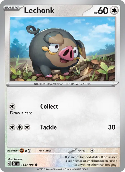Lechonk 155 Scarlet & Violet Pokesingles