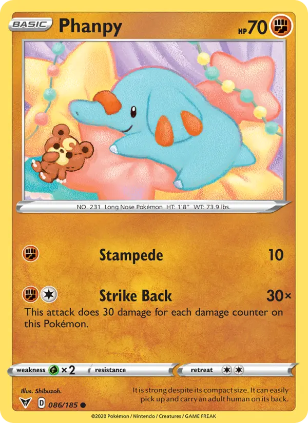 Phanpy 86 Vivid Voltage Pokesingles