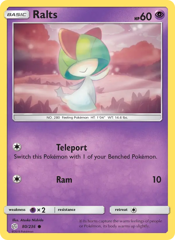 Ralts 80 Cosmic Eclipse Pokesingles