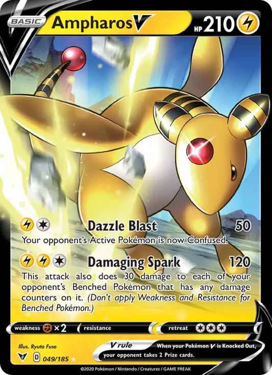 Ampharos V 49 Vivid Voltage Pokesingles