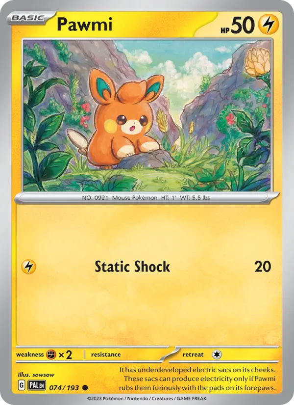 Pawmi 74 Paldea Evolved Pokesingles