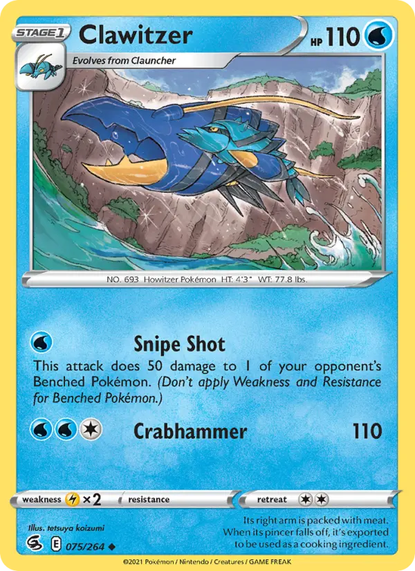 Clawitzer 75 Fusion Strike Pokesingles