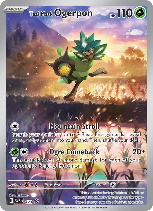 Teal Mask Ogerpon 123 SVP Black Star Promos Pokesingles