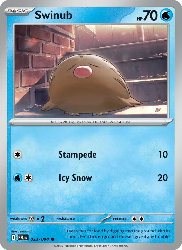 Swinub 23 Phantasmal Flames Pokesingles