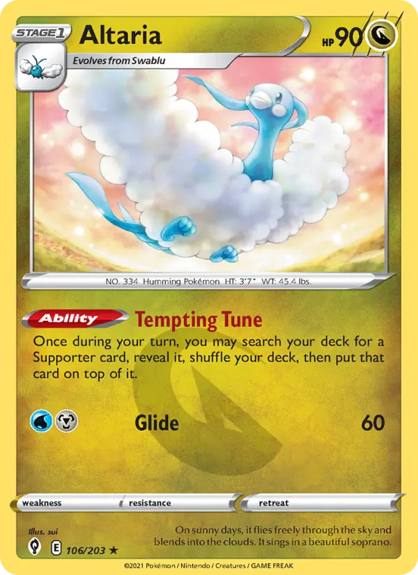 Altaria 106 Evolving Skies Pokesingles
