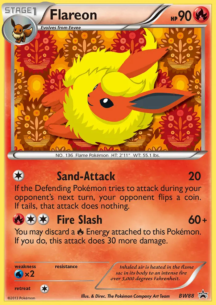 Flareon BW88 BW Black Star Promos Pokesingles