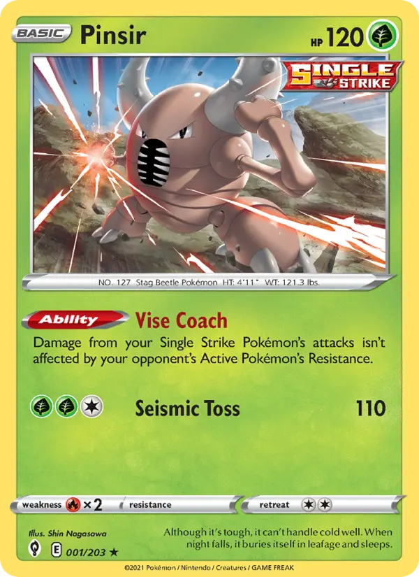 Pinsir 1 Evolving Skies Pokesingles