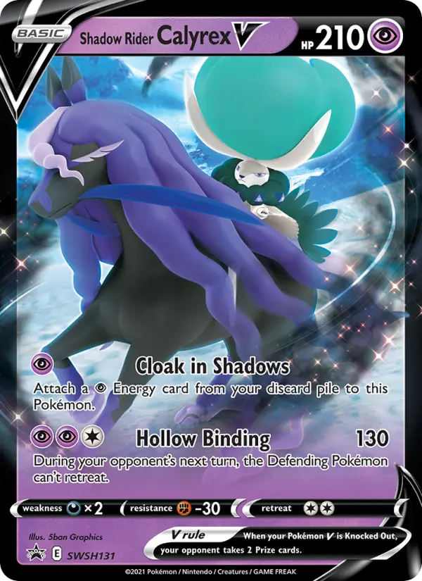 Shadow Rider Calyrex V SWSH131 SWSH Black Star Promos Pokesingles