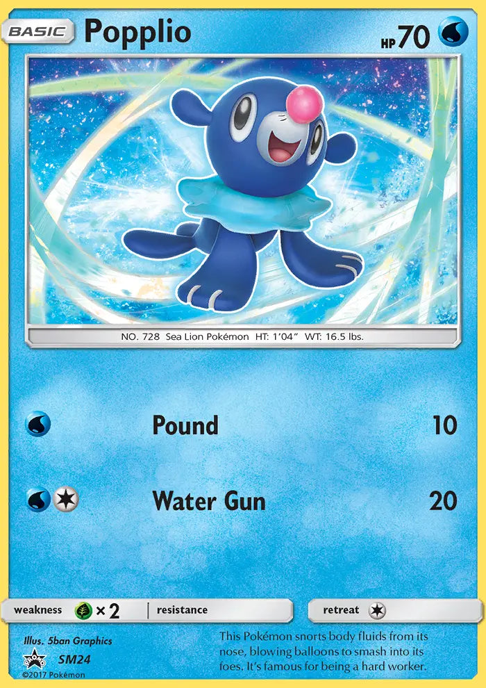Popplio SM24 SM Black Star Promos Pokesingles