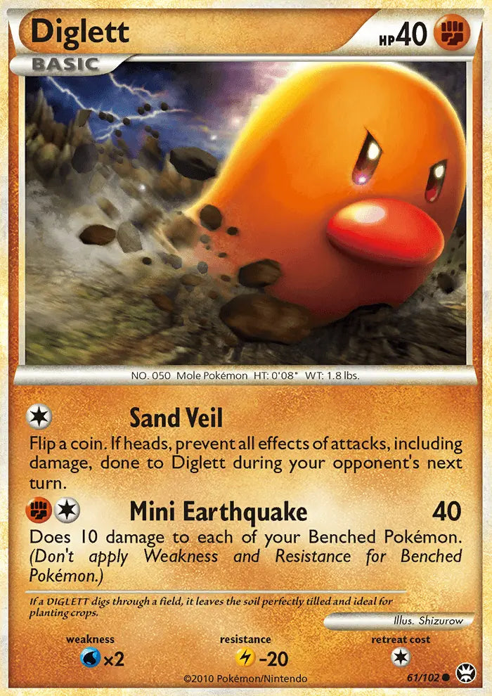 Diglett 61 Triumphant Pokesingles