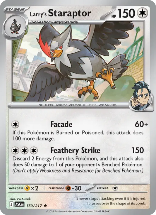 Larry's Staraptor 170 Ascended Heroes Pokesingles