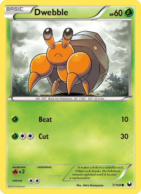 Dwebble 7 Dark Explorers Pokesingles