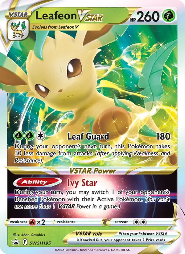 Leafeon VSTAR SWSH195 SWSH Black Star Promos Pokesingles