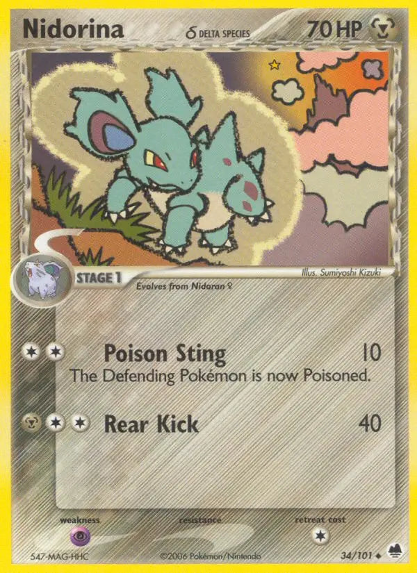 Nidorina δ 34 Dragon Frontiers Pokesingles