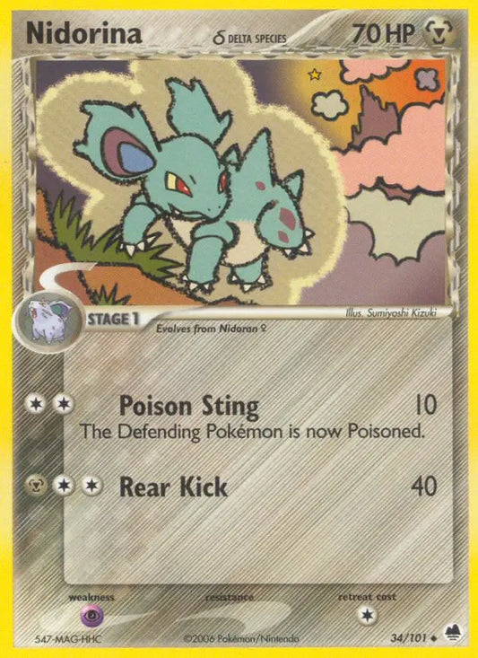 Nidorina δ 34 Dragon Frontiers Pokesingles