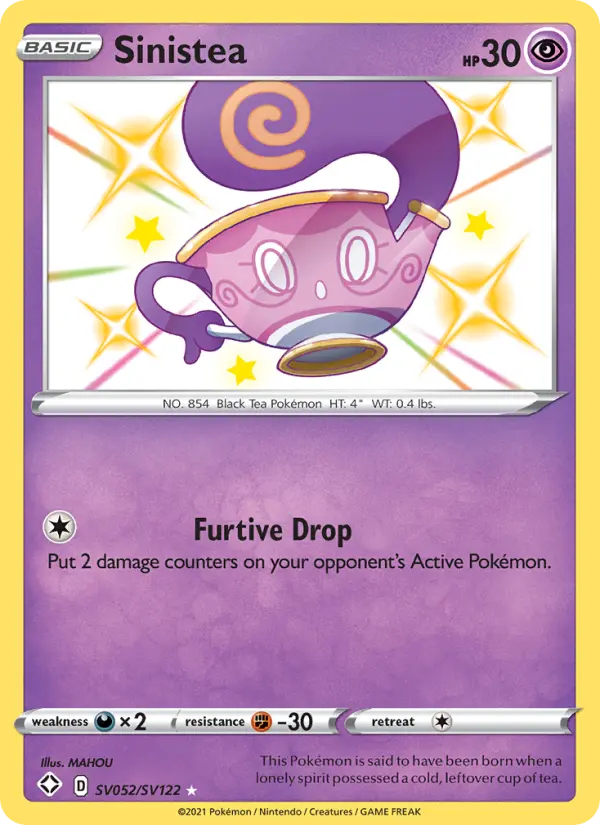 Sinistea SV052 Shining Fates Pokesingles