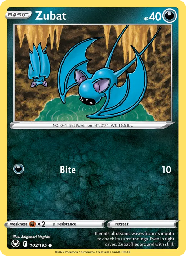Zubat 103 Silver Tempest Pokesingles