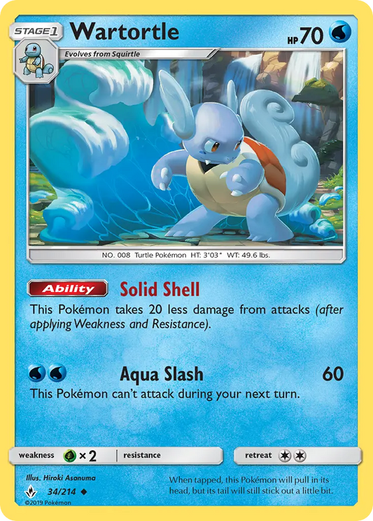 Wartortle 34 Unbroken Bonds Pokesingles