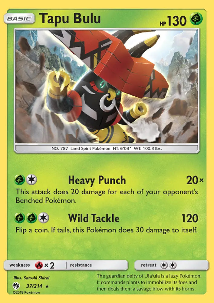 Tapu Bulu 37 Lost Thunder Pokesingles