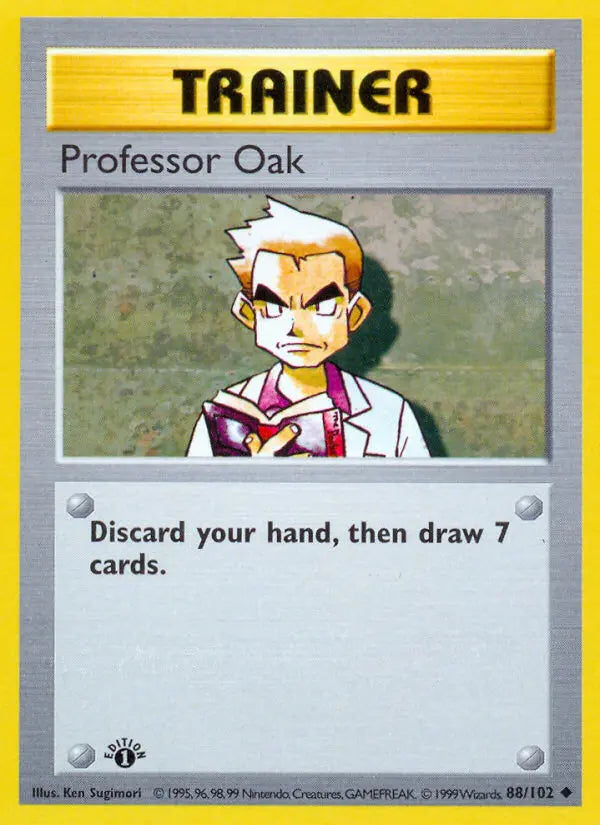 Professor Oak 88 Base Set Pokesingles